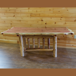 Wildwood Rustics Red Cedar Log Trestle Table