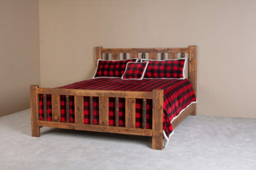 Viking rustic river sawtooth hickory & pine log bed