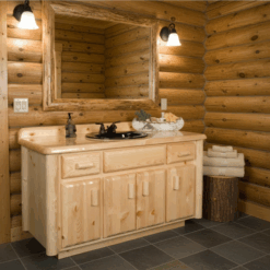 Viking Northwoods Pine Log Bathroom Vanity 10 Vl pine vanity 1