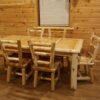 Wildwood Rustics White Cedar Log Dining Table With Extension Leaves