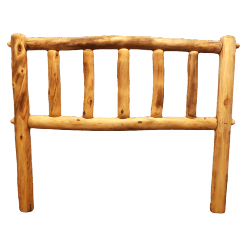 Mountain woods rustic arts aspen log plateau headboard - image 2