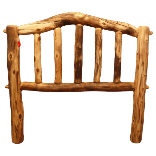Mountain woods rustic arts snowload aspen log headboard