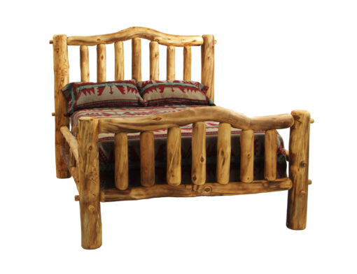 Mountain woods log furniture aspen log bed - snowload ii - image 3