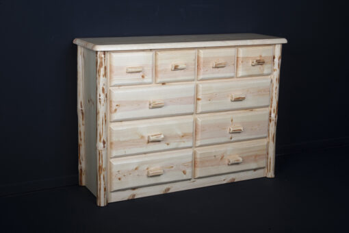 Viking wilderness pine log 10 drawer dresser