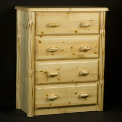 Viking Wilderness Pine Log 4-Drawer Chest