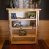 Pine Log Bookcase