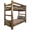 Amish "Glacier Country" Pine Log Bunk Bed - Twin/Twin or Full/Full by Montana Woodworks