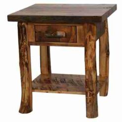 Colorado Reclaimed Wood & Aspen Nightstand - 1 Drawer