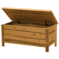 Fireside Lodge Blue Stained Blanket Chest