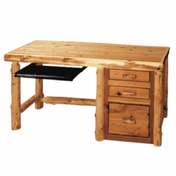 Fireside Lodge Cedar Log File Desk