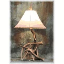 Hidalgo Medium Whitetail Deer Antler Table Lamp