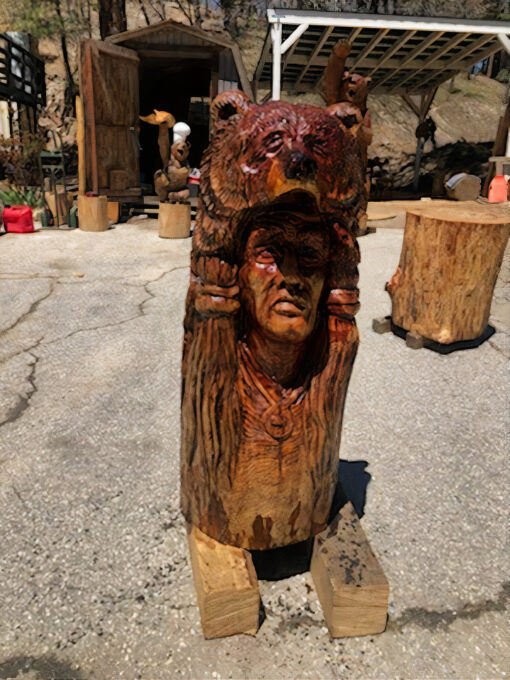 Indian chainsaw carving