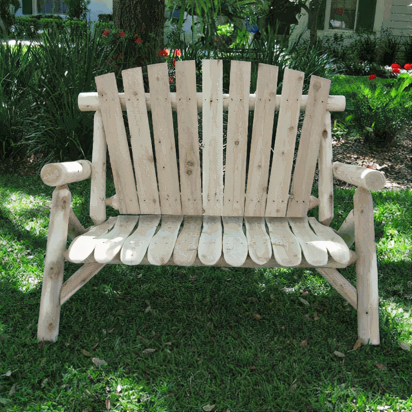 Outdoor cedar loveseat