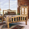 Mountain Woods Log Furniture Aspen Log Bed - Snowload II