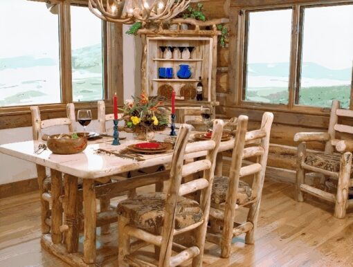 Rustic aspen dining table