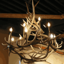 Peak big nelson elk antler chandelier 16 light 72