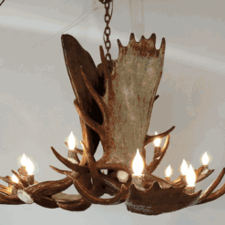 Peak great room moose antler chandelier 16 light 76