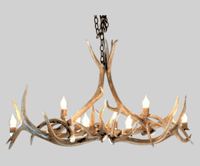 Peak large elk antler pool table chandelier 75
