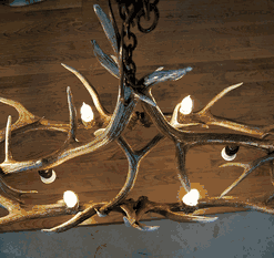 Peak large elk antler pool table chandelier 85