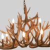 Bristlecone Rustic Oval Mule Deer Antler Chandelier – 10 Lights