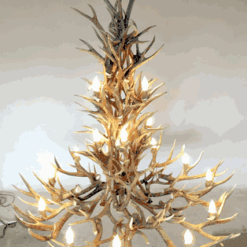 Crestone Peak Tall Mule Deer Antler Chandelier – 18 Lights