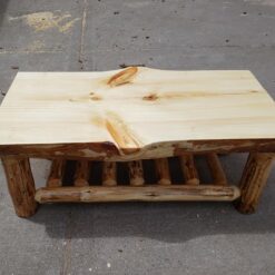 Twist Of Nature Red Pine Log Coffee Table