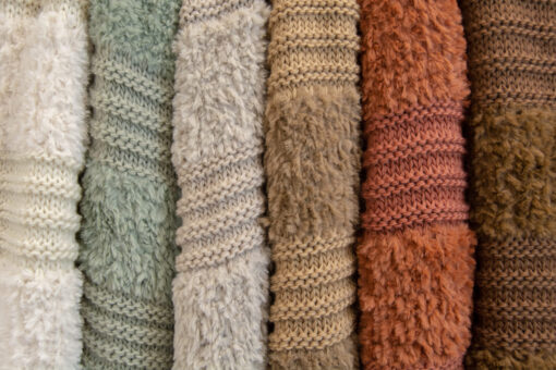 Plush knit (sage) throw