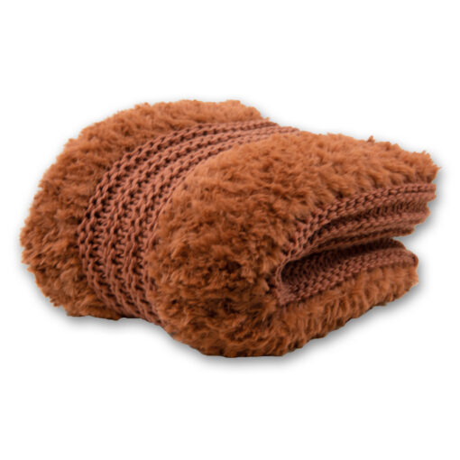 Plush knit (rust) throw - image 5