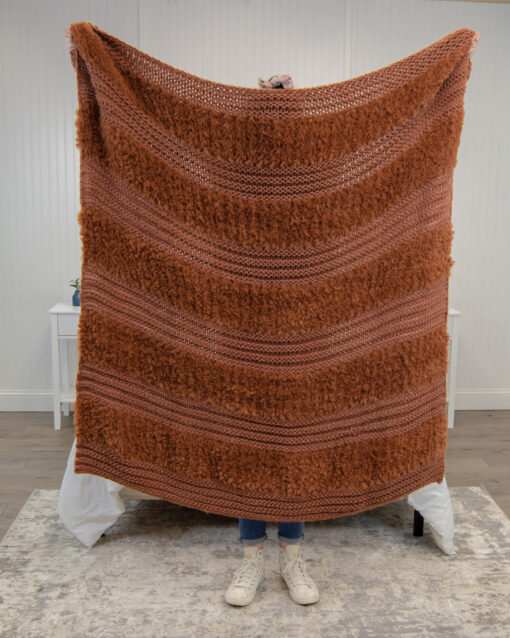 Plush knit (rust) throw - image 6