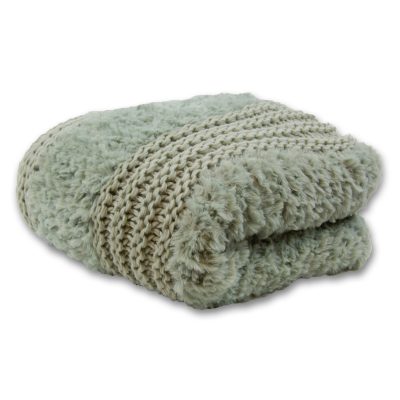 Y00121 plush knit sage folded