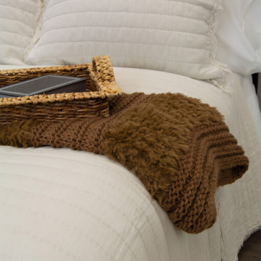 Plush knit (tobacco) throw - image 2