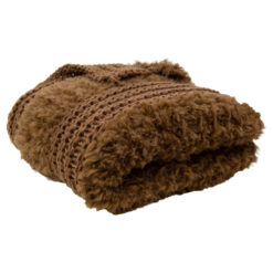 Y00123 plush knit tobacco folded