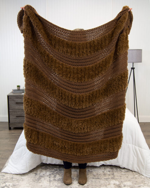 Plush knit (tobacco) throw - image 6