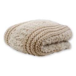 Y00125 plush knit taupe folded
