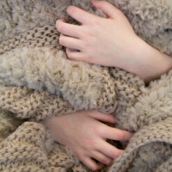 Y00125 plush knit taupe lifestyle 2
