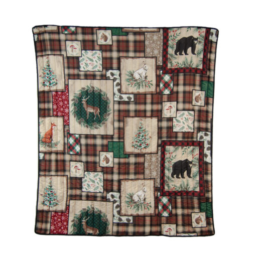 Woodland holiday throw