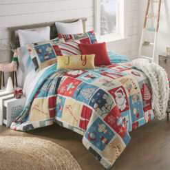Queen Comforter Set, Retro Christmas