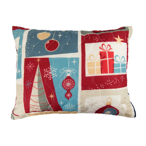 King quilted bedding set, retro christmas - image 3