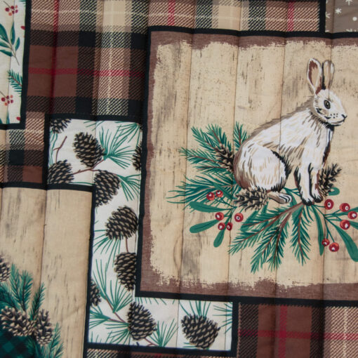 Twin quilted bedding set, woodland holiday - image 3