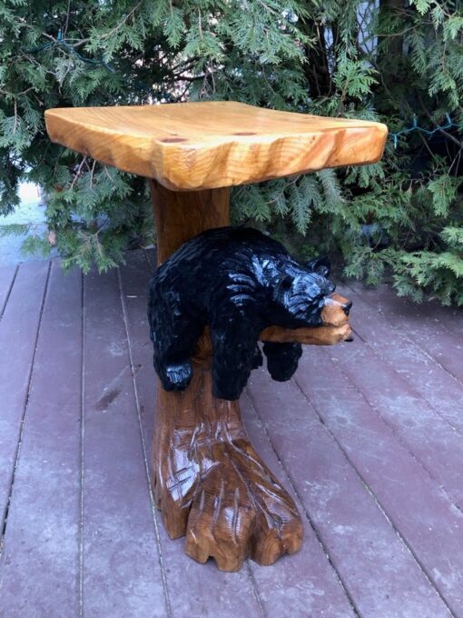 Sleepy bear chainsaw carving table - image 2