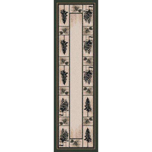 Stoic pines (forest) rustic rug by american dakota - image 5