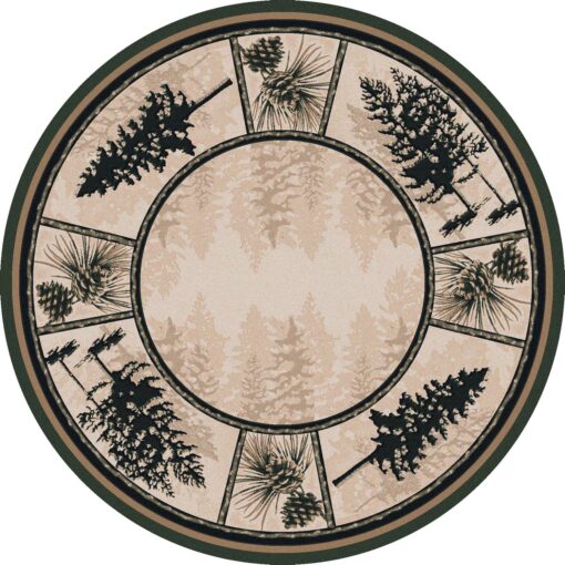 Stoic pines (forest) rustic rug by american dakota - image 4