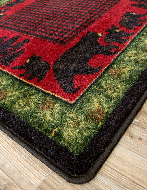 Bear family (multi) rustic rug by american dakota - image 3
