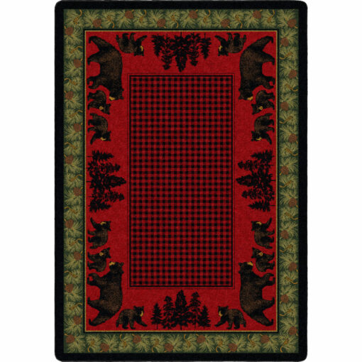 Bear family (multi) rustic rug by american dakota