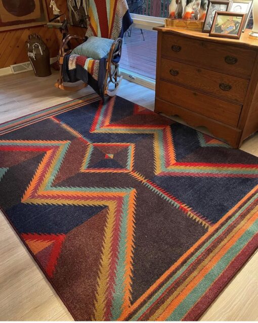 Big water (sunset canyon) rustic rug by american dakota - image 2