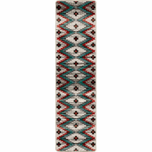 Celebration (lively blue) rustic rug by american dakota - image 4