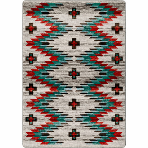 Celebration (lively blue) rustic rug by american dakota