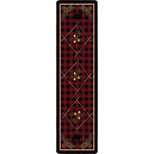 Deep woods (red) rustic rug by american dakota - image 4