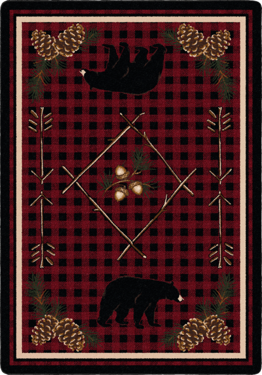 Deep woods (red) rustic rug by american dakota - image 3