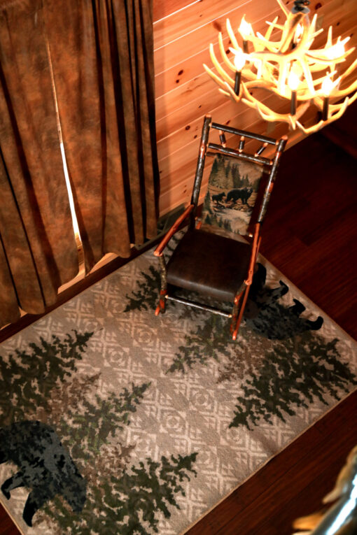 High point bear (stone) rustic rug by american dakota - image 2